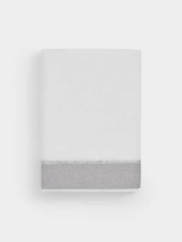 Скатерть, 160х160 см, с люрексом, полиэстер, бело-серая, Milky way, image-10