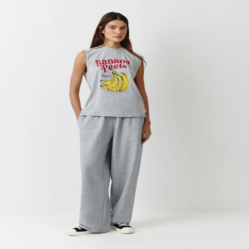 Әйелдерге арналған топ, өлшемі XS, мақта/полиэстер, сұр, Банандар, Micaelina, image-3