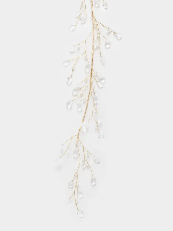 Ветка-гирлянда декоративная, 2 м, акрил/металл, Crystal decor, image-1