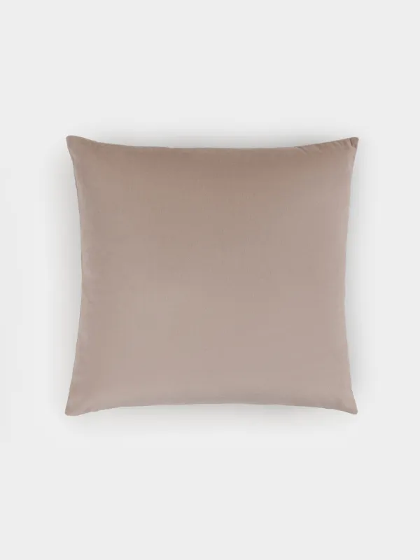 Сәндік жастық, 45х45 см, барқыт, ашық сарғылт-қоңыр, инеліктер мен қоңыздар, Bugs, image-1