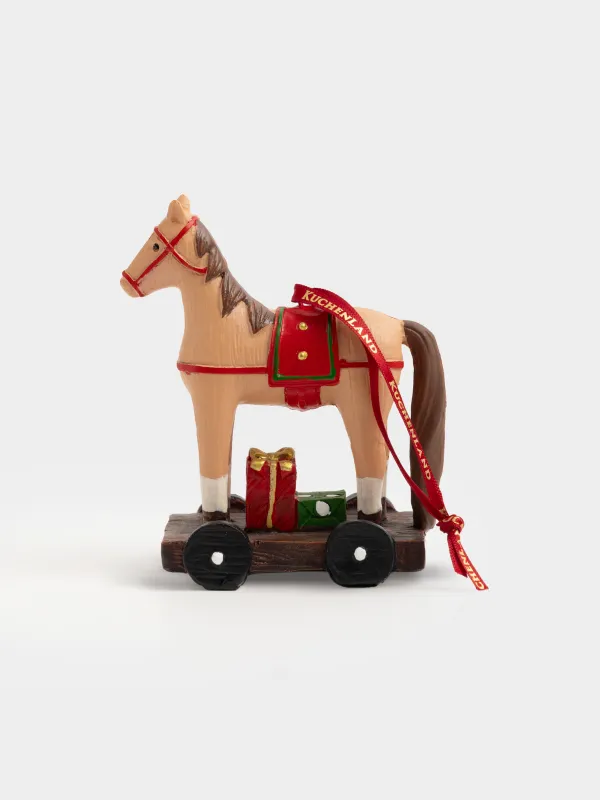 Статуэтка, 10 см, полирезин, коричневая, Лошадка, Figure christmas, image-0