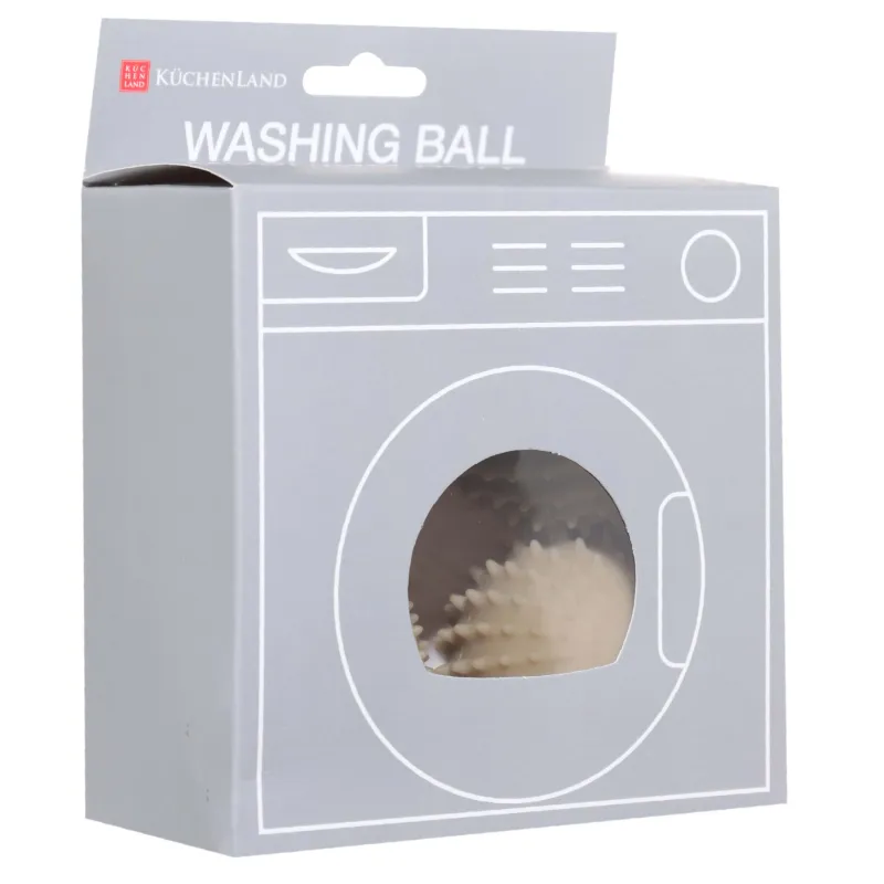 Шарик для стирки, 6 см, 4 шт, ПВХ, бежевый, Круг, Washing ball, image-3