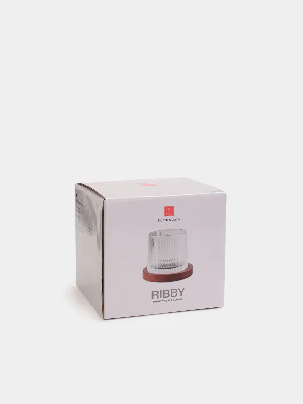 Виски стақаны, 9 см, 260 мл, тұғырда, шыны Р/ағаш, Ribby, image-3