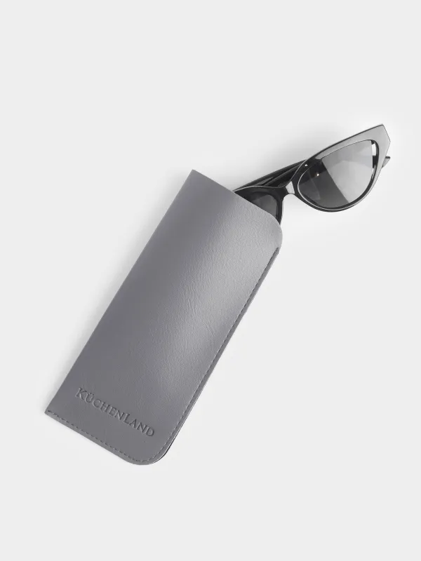 Көзілдірік қабы, 18x8 см, полиуретан, ашық сұр, Rock, image-3