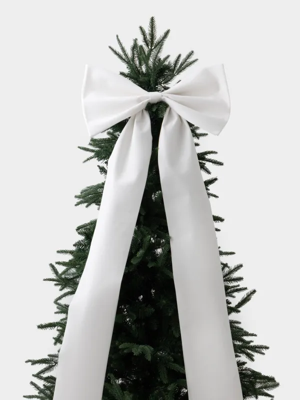 Сәндік әшекей, 45х270 см, қыстырғышта, полиэстер, сүт түстес, Бантик, Bow velvet, image-3