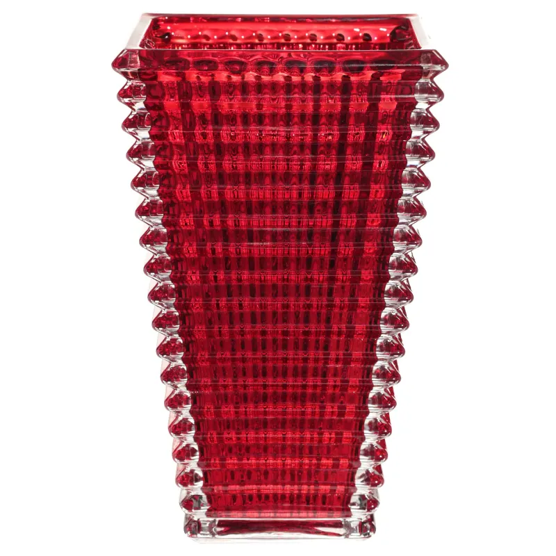 Гүл құмырасы 28 см, шыны, қызыл, Mosaic color