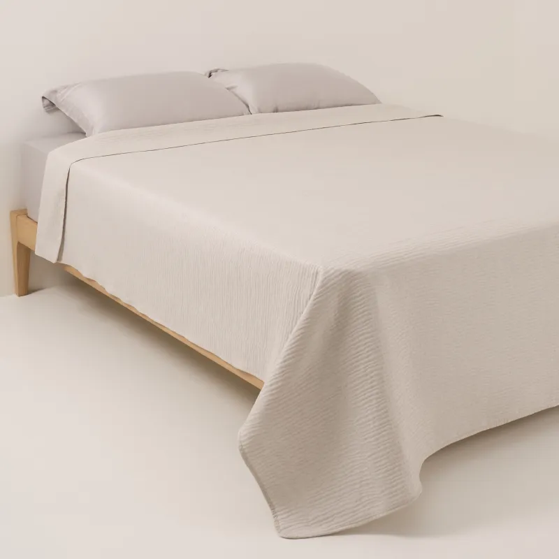 Төсек жапқыш, 220х240 см, мақта/полиэстер, сүт түстес, Jacquard bed