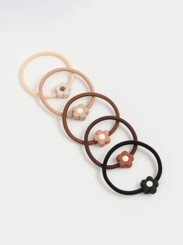 Шашқа арналған серпімді жолақ, 4 см, 5 дана, полиэстер / пластик, микс, гүл, Gracile, image-2