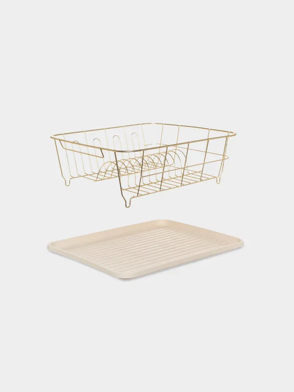 Ыдыс кептіргіш, 37х33 см, паллет, металл / пластик, сүтті алтын, құрғақ, image-1