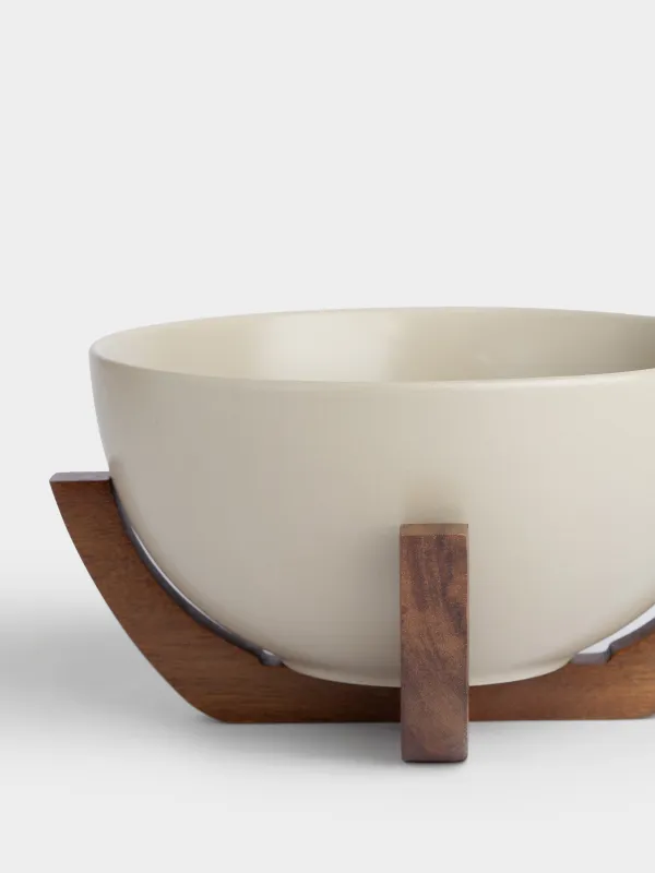 Салатник, 18х10 см, на подставке, Ceramo noble, image-1