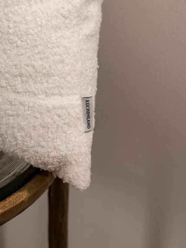 Сәндік жастық, 45х45 см, шерпа, сүт түстес, Қысқы қызықтар, Қарлы үйлер, image-5