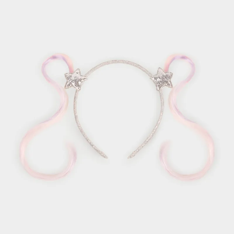 Ободок карнавальный, Пряди со звездами, Hairstyle