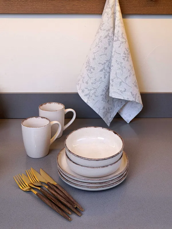 Сервиз обеденный, 6 перс, 18 пр, керамика R, бежевый, в крапинку, Speckled glaze, image-11