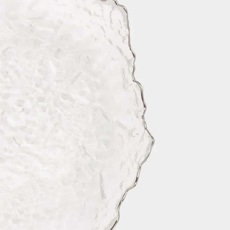 Ыдыс, 25 см, шыны, күміс жиектері бар, Nautilus silver, image-5