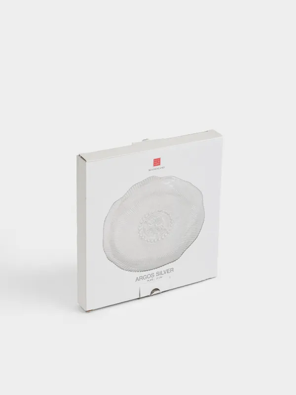 Тіскебасар тәрелкесі, 21 см, шыны Р, күміс жиегі бар, Argos silver, image-5