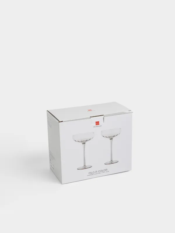 Шампан бокалы, 220 мл, 2 дана, шыны, сарғылт-қоңыр, Filo R color, image-4