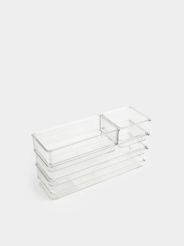 Набор ящиков-органайзеров, 4 шт, пластик, Basic, image-4