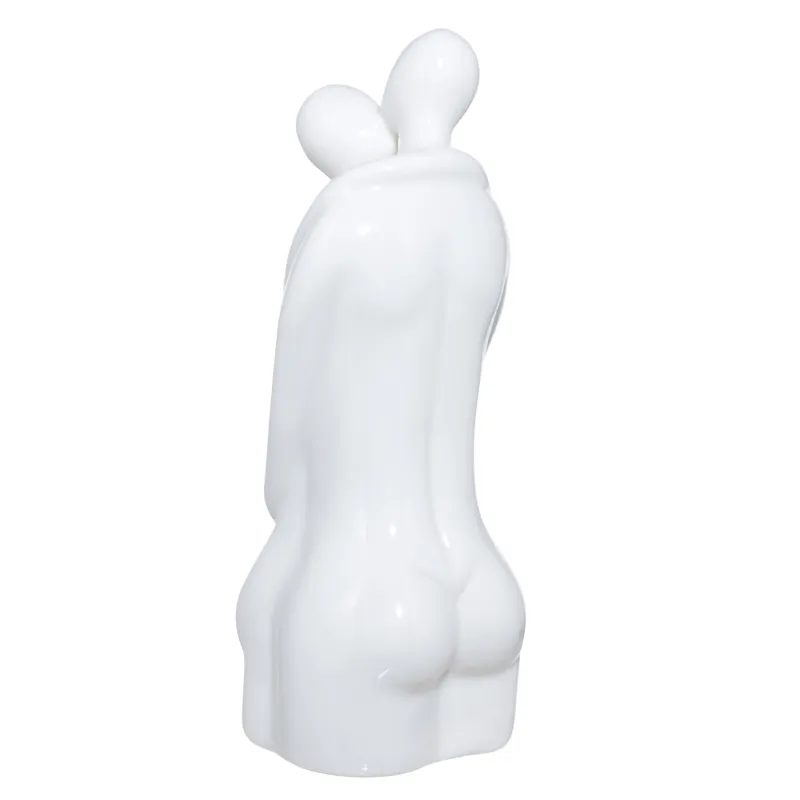 Мүсінше, 17 см, фарфор P, ақ, Құшақ, He&She, image-1