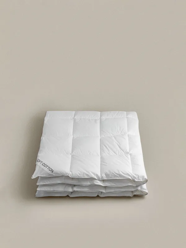 Одеяло, 200х220 см, хлопок/микрофибра, белое, с серебристым кантом, Soft cotton, image-5