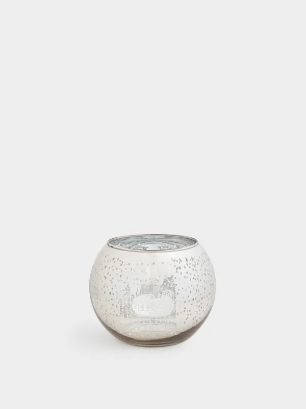 Подсвечник, 15x12 см, для чайной свечи, Домики, Champagne style, image-0