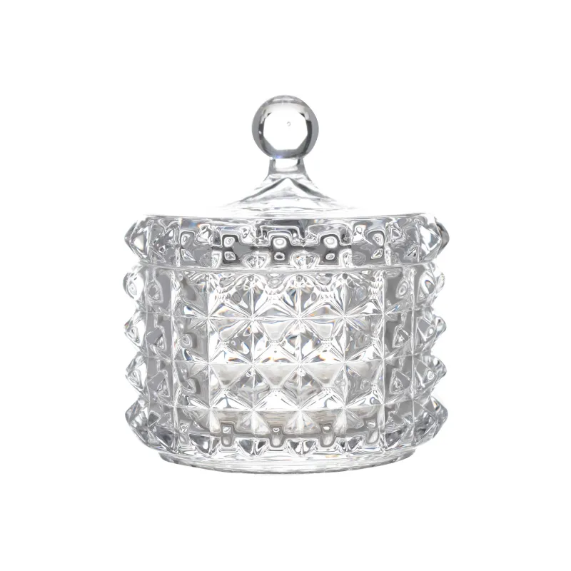 Кәмпит ыдысы, 10х11 см, қақпағы бар, шыны Р, Mosaic