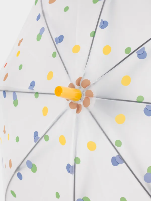 Қолшатыр-таяқ, 68 см, балаларға арналған, полиоксиэтилен, сары, нүктелі, Aspen, image-3