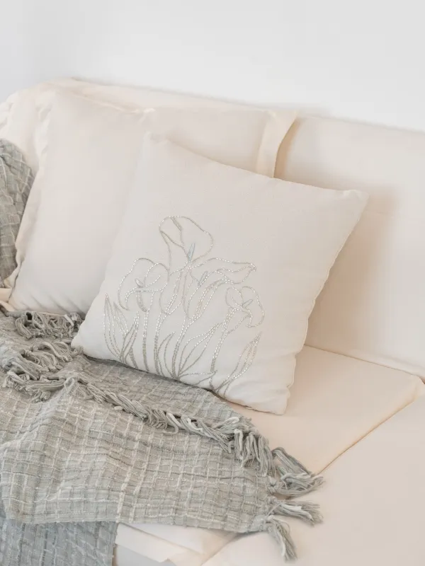 Подушка декоративная, 45x45 см, Каллы, Boucle, image-2