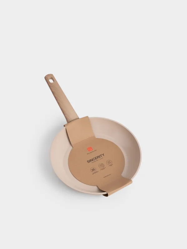 Сковорода, 24 см, с покрытием, алюминий, бежевая, Sincerity, image-5