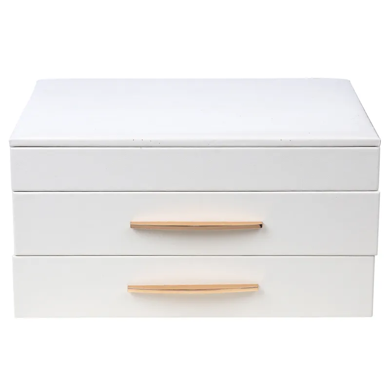 Шкатулка для украшений, 27х22 см, искусственная кожа/МДФ, белая, Premiere, image-2