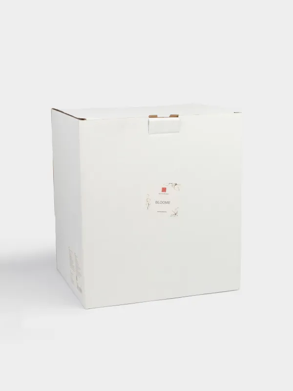 Гүл вазасы, 20х22 см, сәндік, тұтқасы бар, фарфор P, сүт түстес, Гүлдері бар сөмке, Bloom, image-6