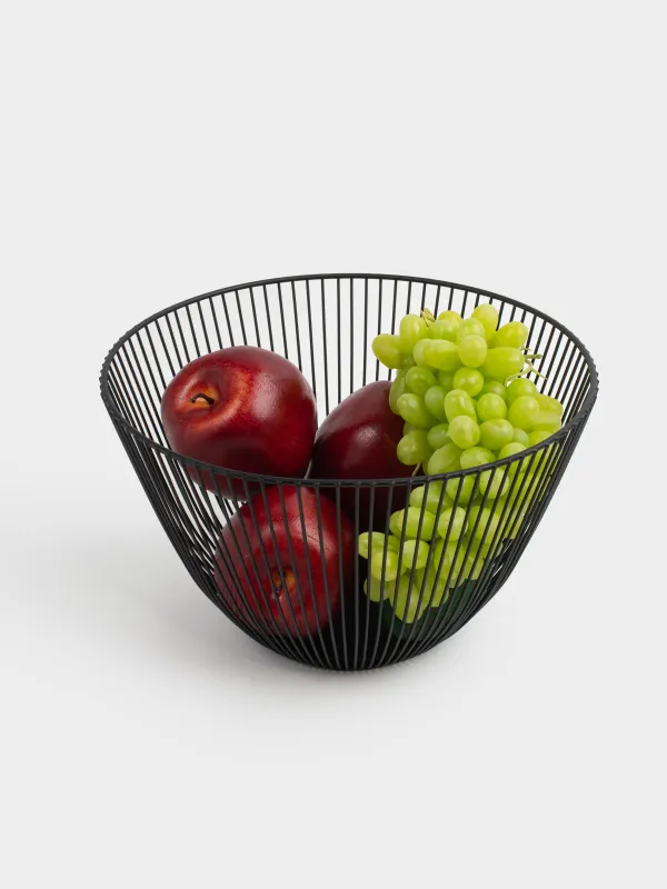 Жеміс себеті, 25 см, металл, қара, Twist black, image-4