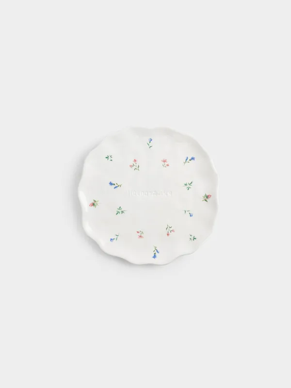 Ыдыс, 23 см, керамика, сүт түстес, Нәзік гүлдер, El flora, image-0