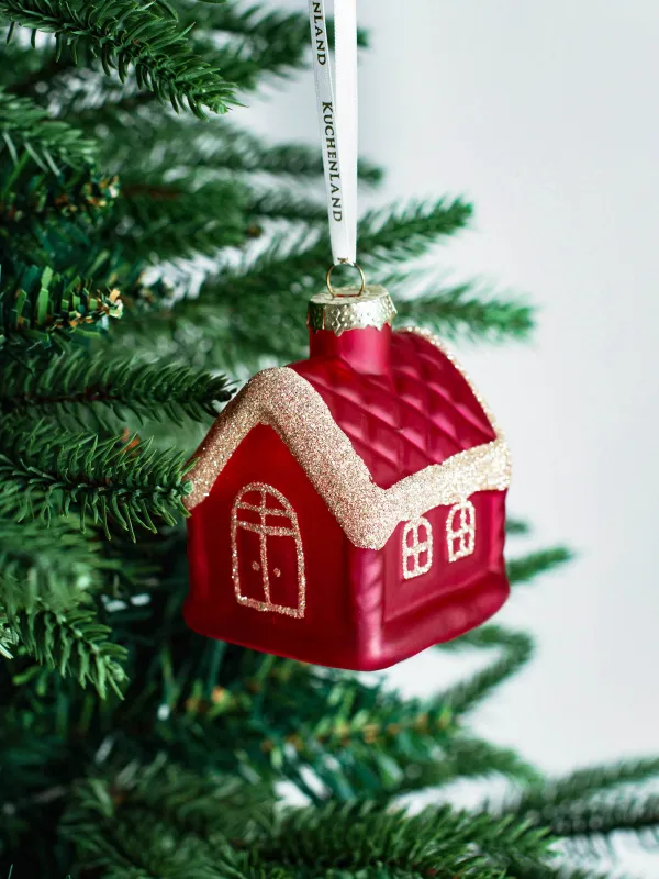 Шырша ойыншығы, 6 см, шыны, жылтырақтары бар, сүт түстес, Үй, Figure christmas, image-4