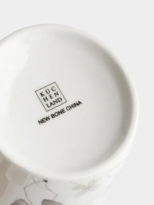 Саптыаяқ, 420 мл, 4 дана, фарфор N, Сұр гүлдер, Watercolor, image-6