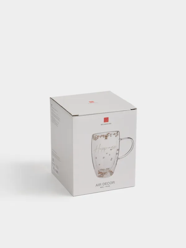 Кружка, 440 мл, стекло Б, с сухоцветами внутри, Цветы, Air decor, image-6