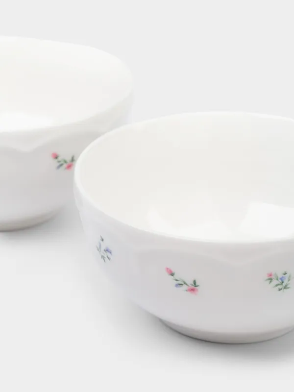 Кесе, 14х7 см, 600 мл, 2 дана, фарфор N, ақ, Нәзік гүлдер, El floria, image-3