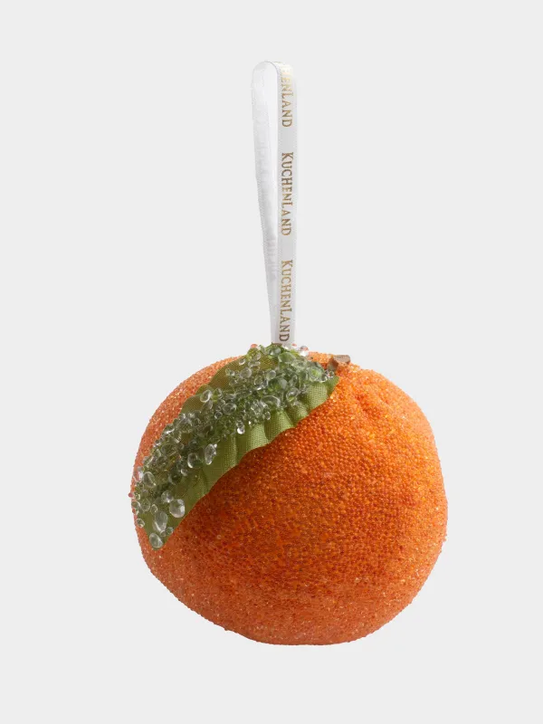 Игрушка елочная, 7 см, пенопласт, оранжевая, Мандарин, Fruits, image-2