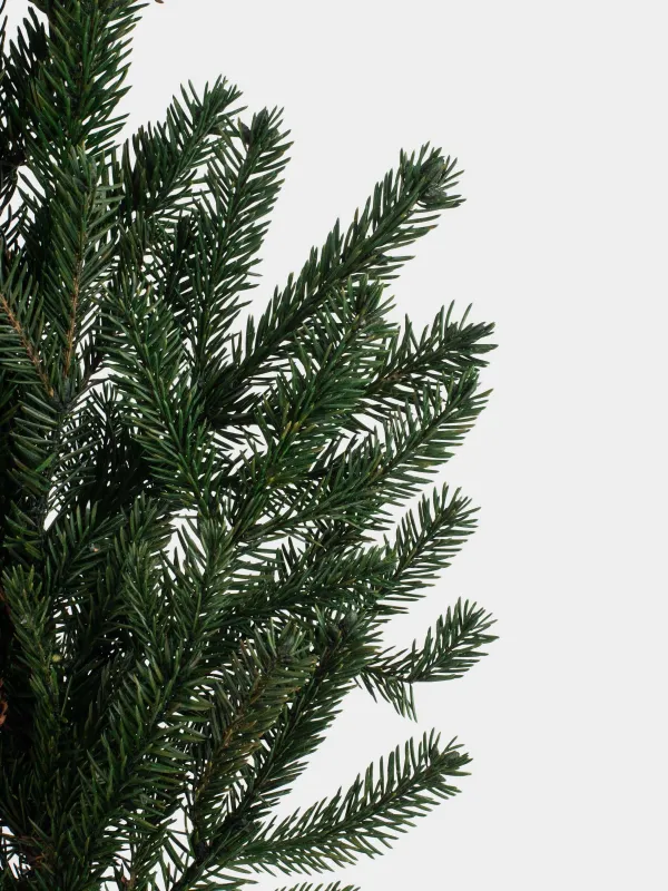 Сәндік бұтақ, 60 см, ағаш/пенопласт, қылқан жапырақты хош иіс, Қою қызыл жидектер мен шырша бүршіктері, Bordo berry, image-3