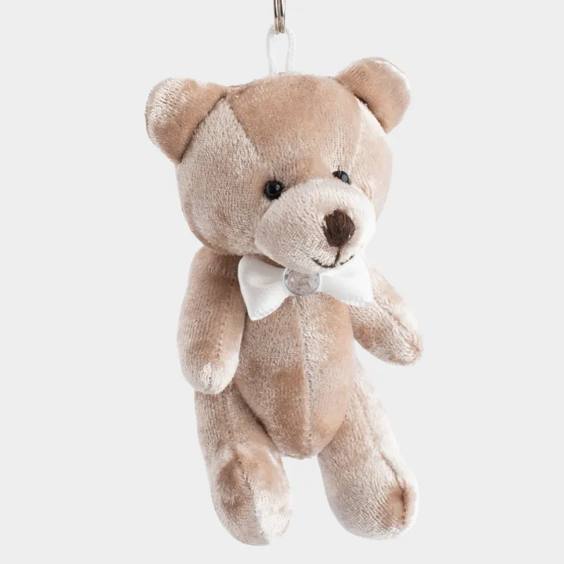 Брелок, 8 см, мягкий, с двигающимися лапами, полиэстер/металл, золотистый, Мишка, Bear, image-4