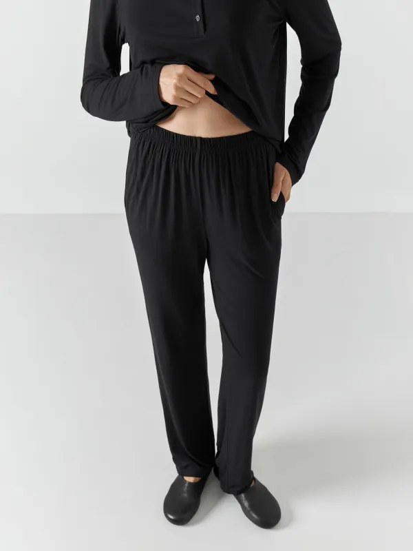 Брюки домашние, черные, Kelsey, image-1