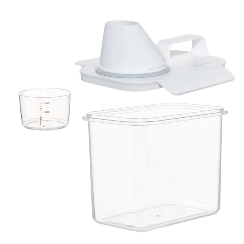 Кір жуғыш ұнтаққа арналған контейнер, 1,1 л, өлшегішпен, пластик, ақ, Compact, image-1