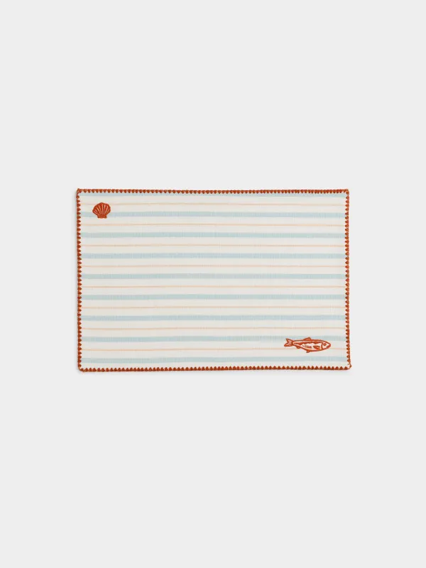 Аспаптарға арналған майлық, 30х45 см, мақта, тікбұрышты, сүт түстес, Жолақтар, Dolce vita, image-0