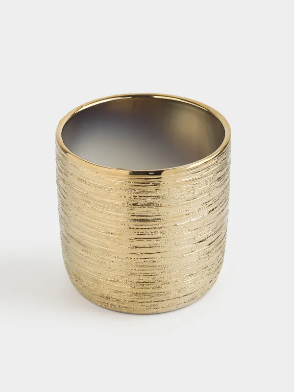 Гүл құмырасы, 14х14 см, керамика, алтын, Galore, image-2