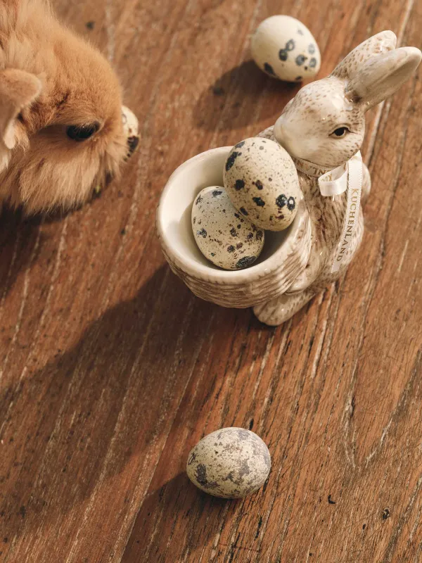 Жұмыртқа тұғыры, 10 см, керамика, қоңыр, Қоян, Easter lace, image-6