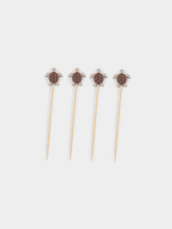 Канапе таяқшалары, 9 см, 20 дана, бамбук, қоңыр, Тасбақа, Elegant details, image-0