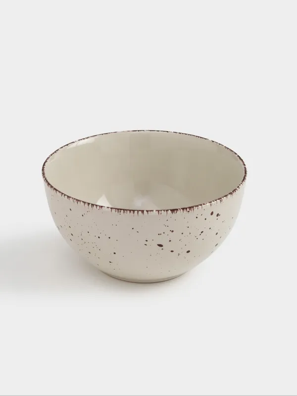 Сорпа тәрелкесі, 14х7 см, 2 дана, керамика, бежевый, дақтары бар, Speckled, image-2