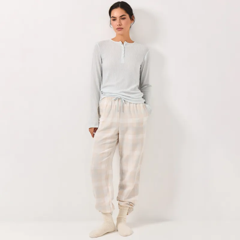 Әйелдер киім жиынтығы, үйге арналған, өлшемі L, полиэстер/мақта, көгілдір, Дизайн, Bernita