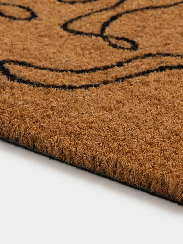 Есік төсеніші, 40х60 см, кокос / ПВХ, қоңыр, мысықтар, мысық, image-2