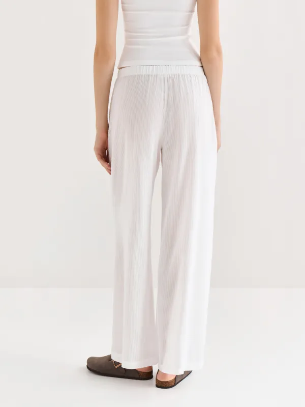 Әйелдер шалбары, үйге арналған, өлшемі S, мақта, ақ, Жолақтар, Leticia, image-5