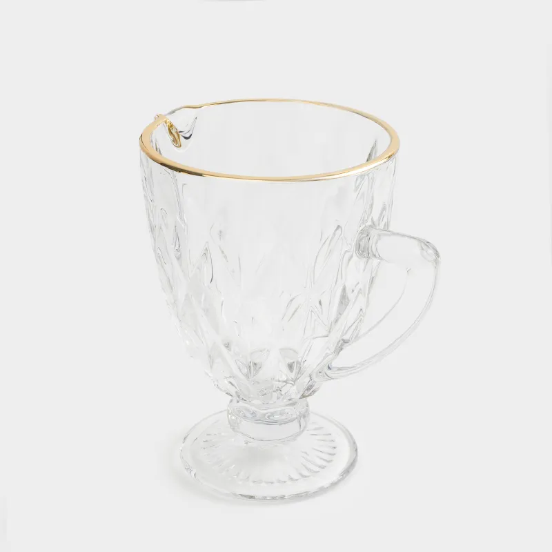 Сусын жинағы, 4 парсы, 5 пр, стендте, Шыны Р / металл, алтын, Rhomb gold, image-5